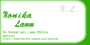 monika lamm business card
